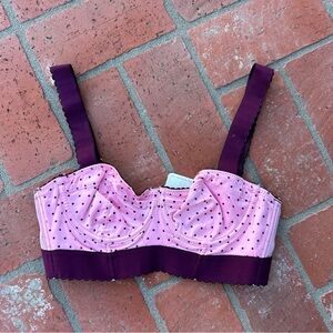 Pink and Purple Polka Dot Bralette
